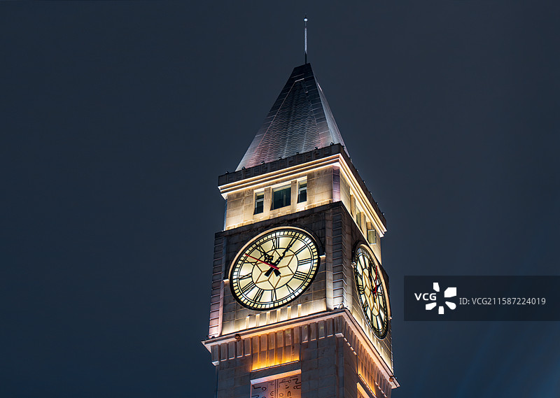 重庆南滨路钟楼特写图片素材