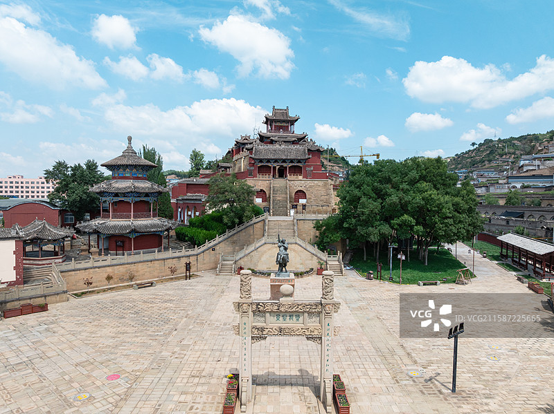 陕西米脂县李自成行宫外景风光图片素材