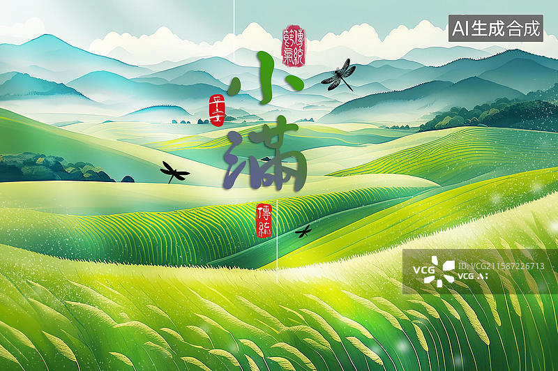 【AI数字艺术】二十四节气小满图片素材