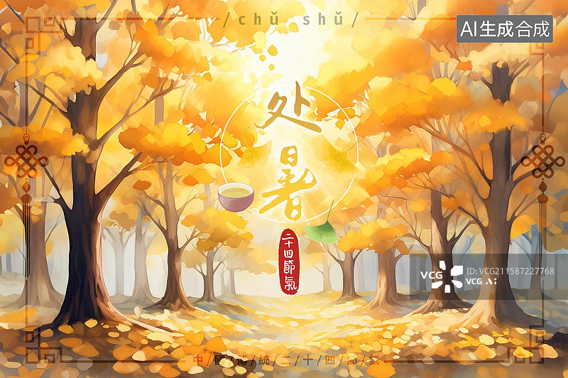 【AI数字艺术】二十四节气处暑图片素材