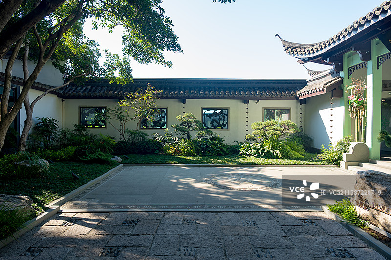 庭院深深深飞檐几许 杭州西湖湛碧楼图片素材