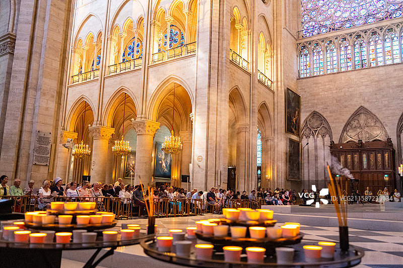 法国-巴黎-巴黎圣母院图片素材