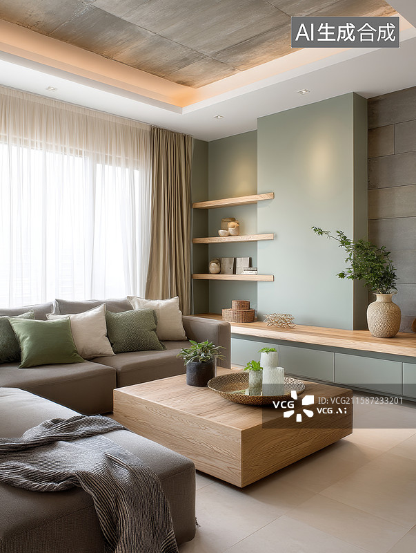 【AI数字艺术】现代简约客厅设计图片素材