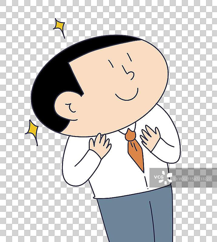 面带愉悦的商务人士图片素材