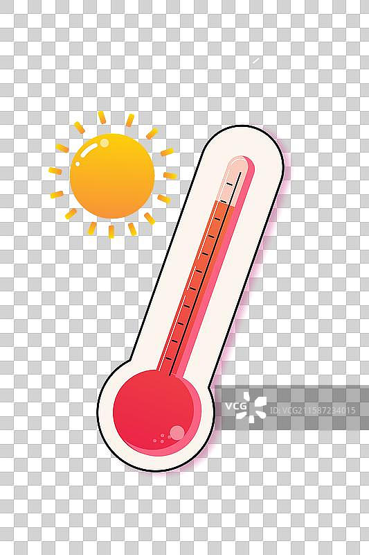 矢量卡通温度计图片素材