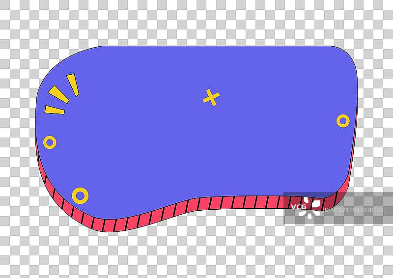 时尚可爱简约贴纸对话框标签边框手举牌插画免扣元素图片素材