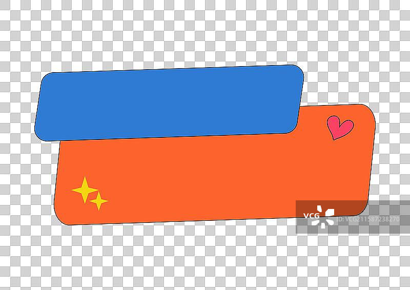 时尚可爱简约贴纸对话框标签边框手举牌插画免扣元素图片素材