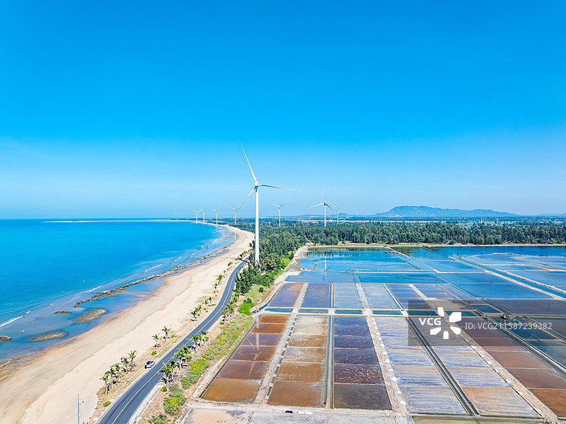 海南东方市海边农业水产养殖图片素材