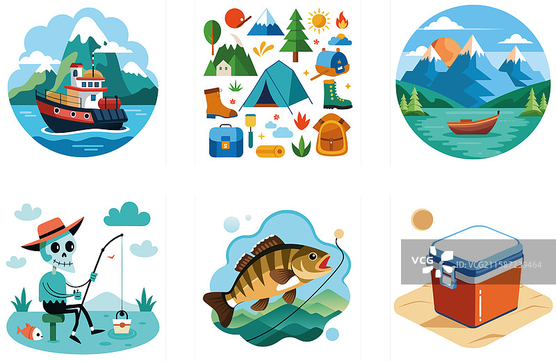 热乎乎的奶油羊肉炖菜与钓鱼之旅套餐图片素材