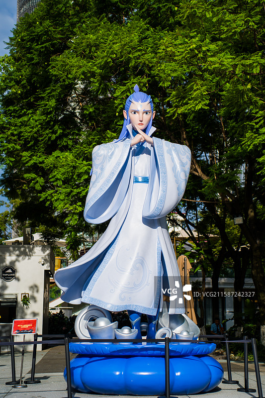 敖丙雕塑电影哪吒图片素材