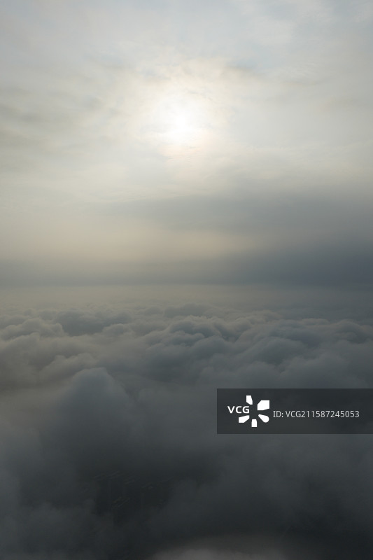 河南周口 云层之上 平流雾 云景 雾图片素材