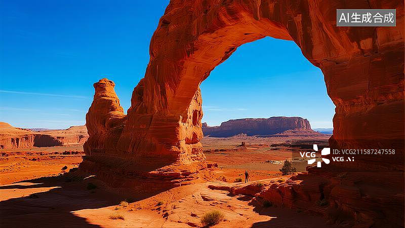 【AI数字艺术】视觉冲击红色地形山地貌独特地形图片素材