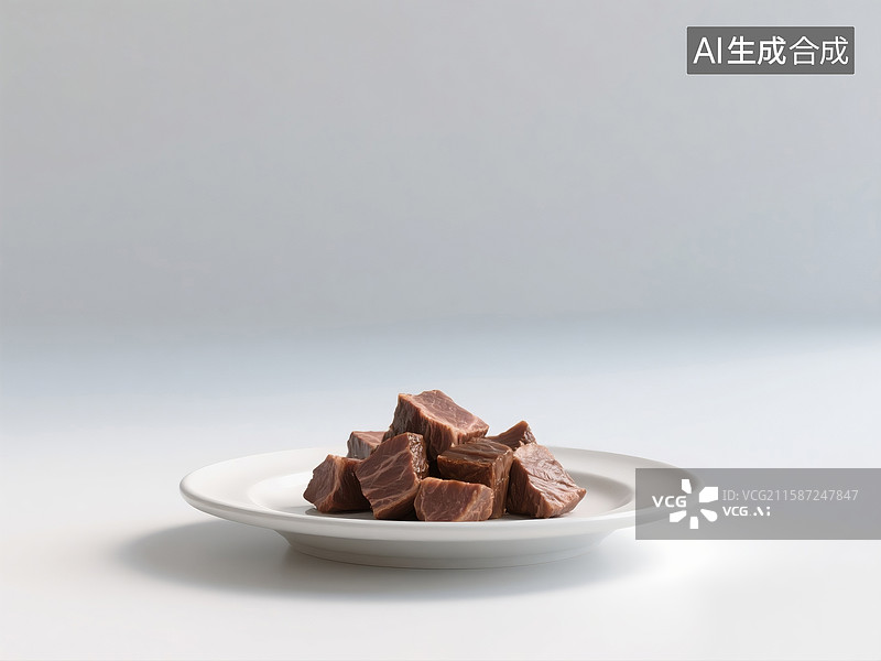 【AI数字艺术】碟子里的美味牛肉块图片素材