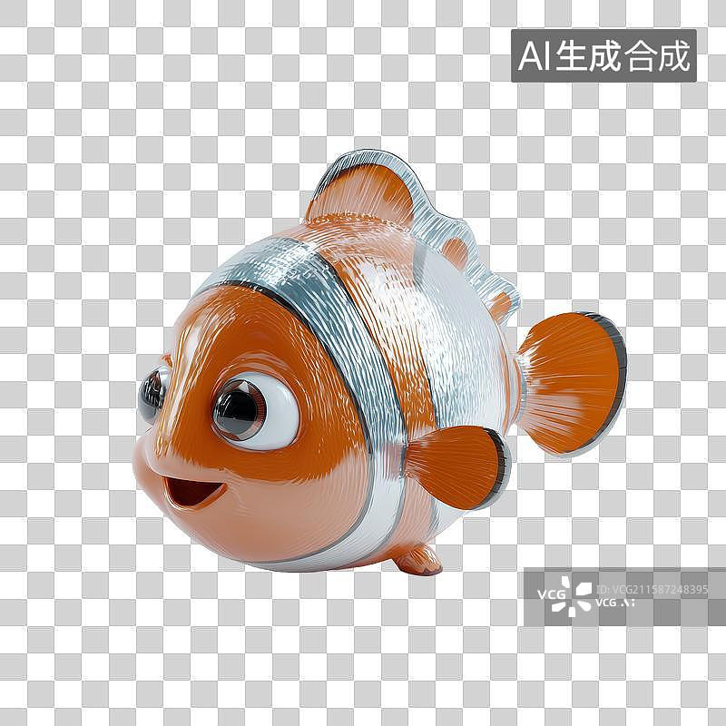 【AI数字艺术】卡通小丑鱼形象图片素材