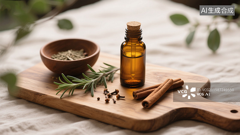 【AI数字艺术】草本精油的自然疗愈图片素材