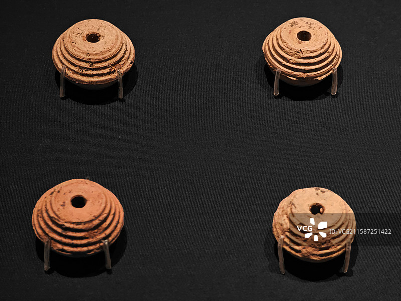 陶纺轮，西周，浙江博物馆藏图片素材