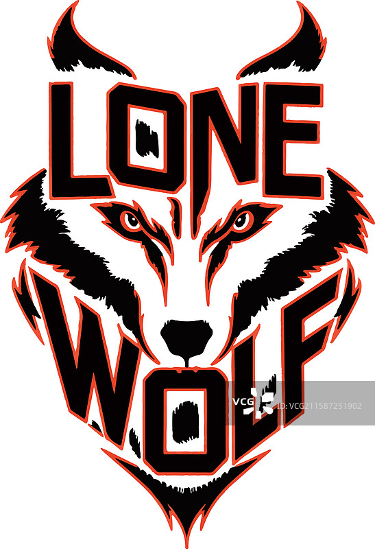 狼的视觉排版设计图片素材