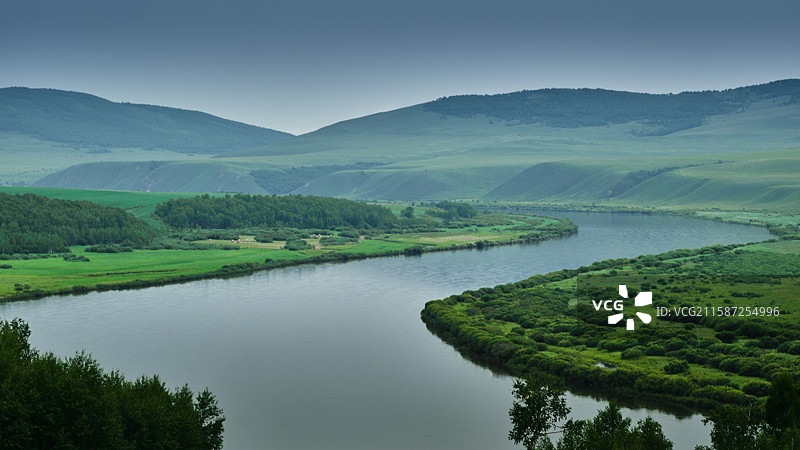 呼伦贝尔额尔古纳河图片素材
