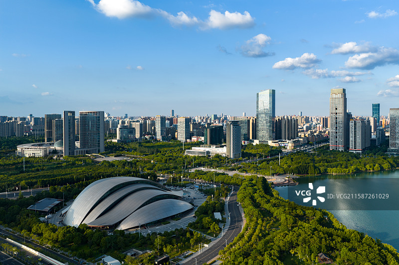 合肥市天鹅湖图片素材