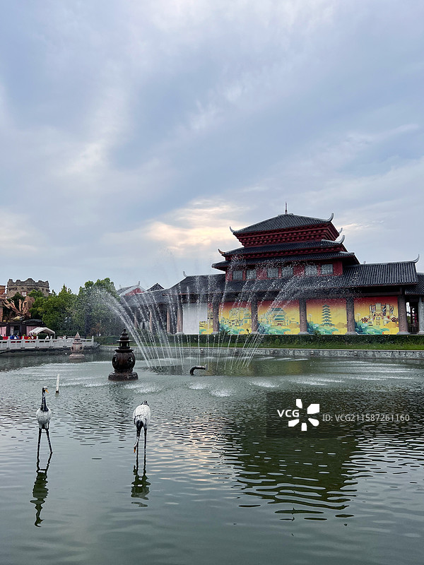 宁波杭州湾新区方特东方神画景区风光图片素材