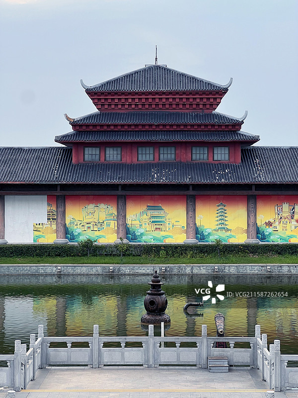 宁波杭州湾新区方特东方神画景区风光图片素材