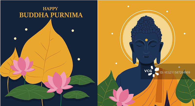 快乐的佛诞节套装图片素材