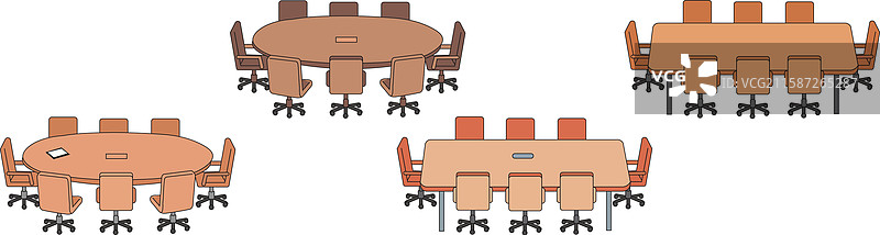 会议桌布局设置图片素材