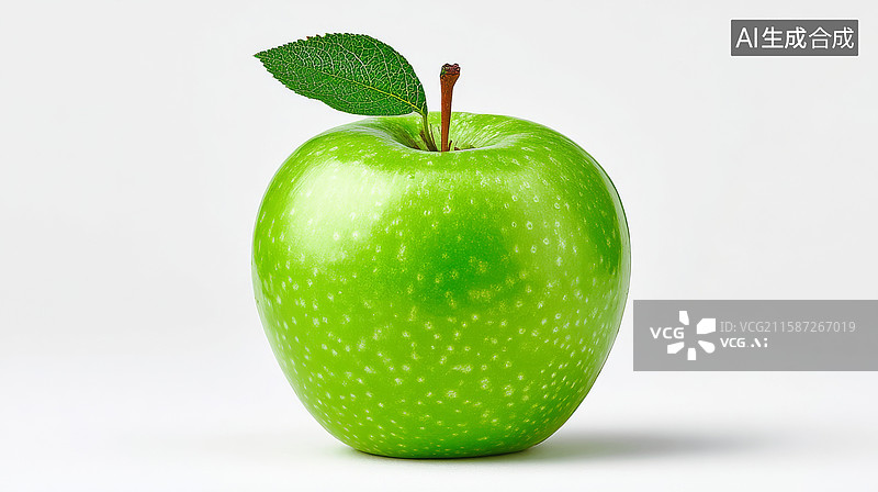 【AI数字艺术】新鲜的绿色苹果青苹果图片素材