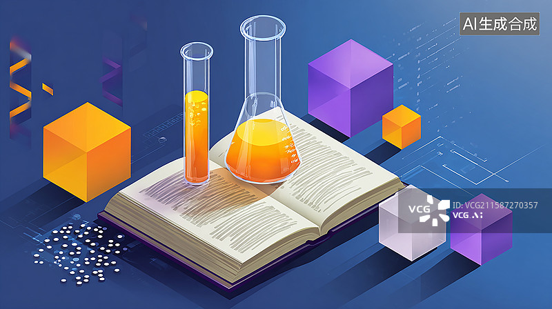 【AI数字艺术】科学实验的知识殿堂图片素材