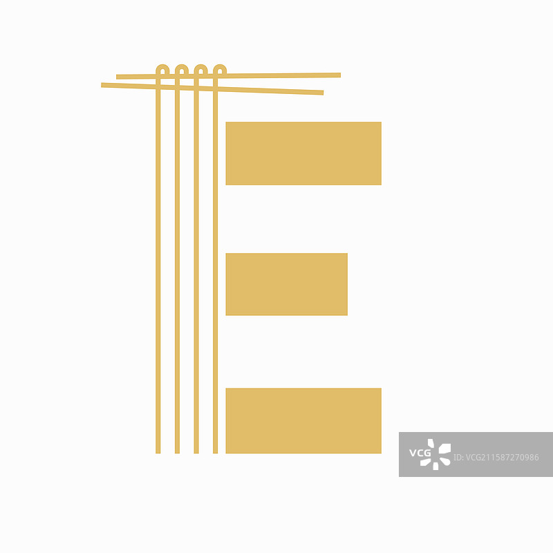 字母E面条logo设计概念与面条结合图片素材