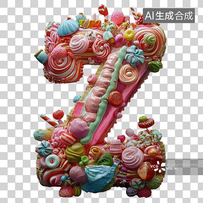 【AI数字艺术】奶油风字母z图片素材