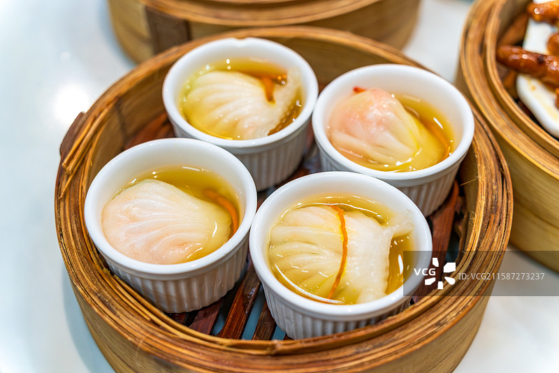 美味的广式早茶茶点图片素材