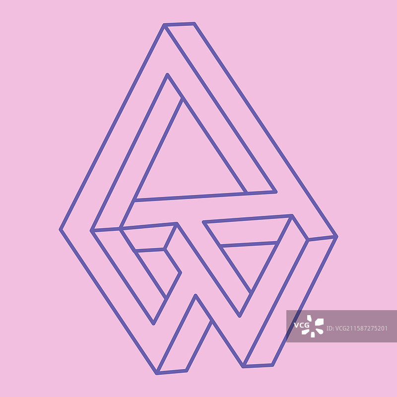 不可能的形状 神圣几何 光学艺术图片素材