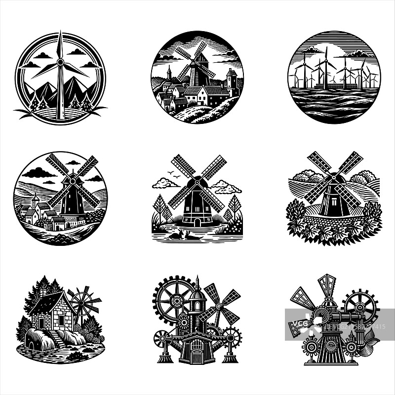 风车束图片素材