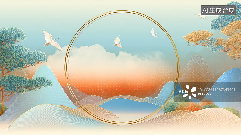 【AI数字艺术】C4D渲染的中国风电商背景，新中式背景，红色背景，新年背景，春节背景图片素材