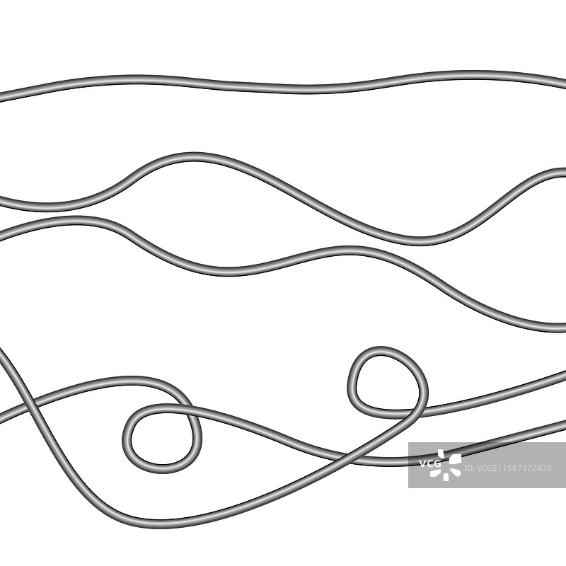 抽象的灰色波浪线绳索设计图片素材