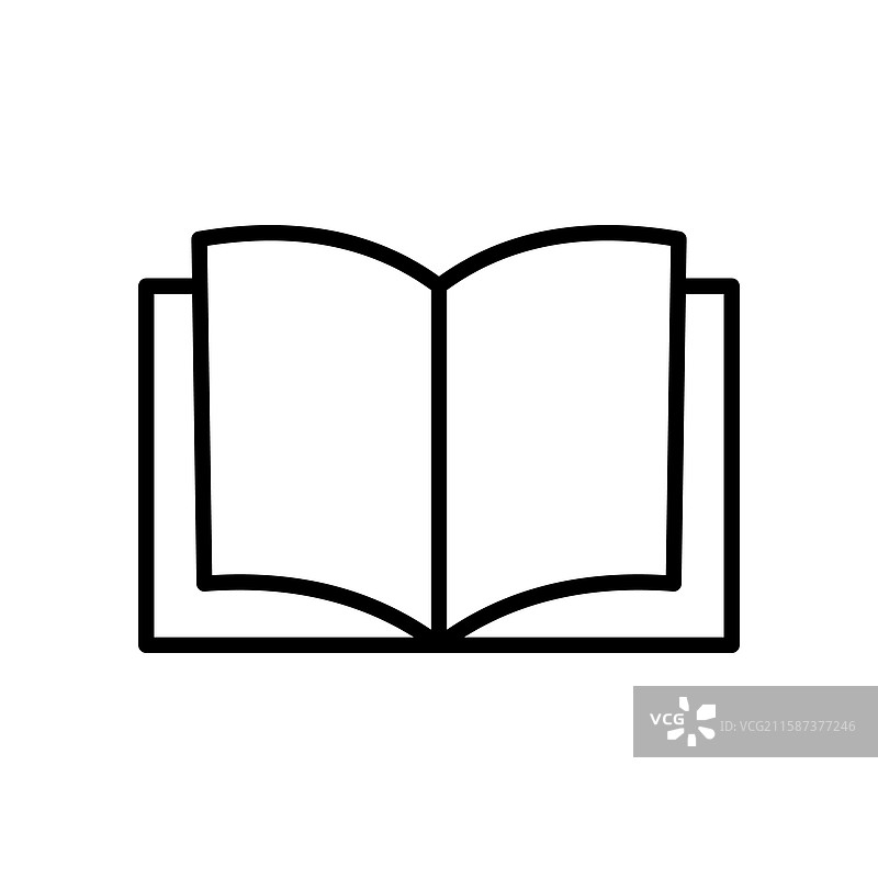打开书本符号 知识 阅读图标 简约图片素材