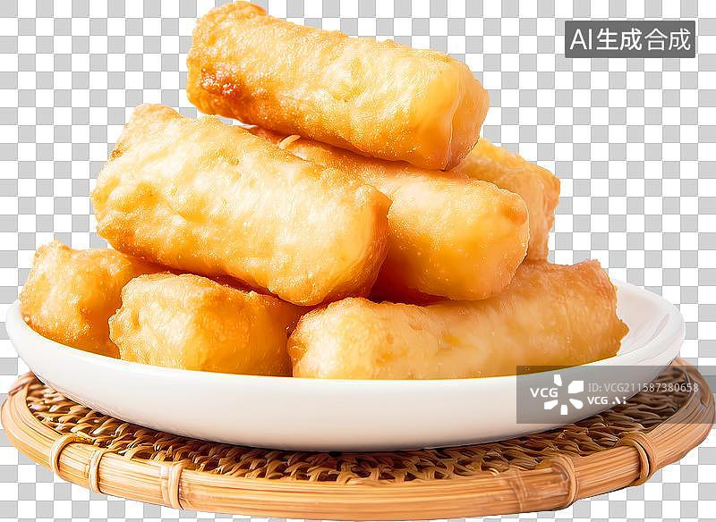 【AI数字艺术】油炸糯米糍粑图片素材