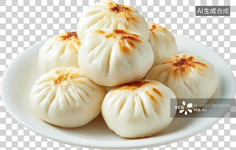 【AI数字艺术】一盘煎包图片素材