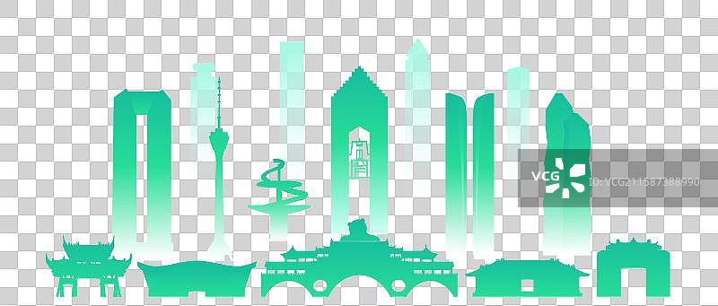 成都城市绿色环保文明城市插画图片素材