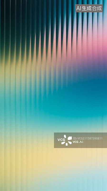 【AI数字艺术】竖条纹玻璃彩色背景插画图片素材