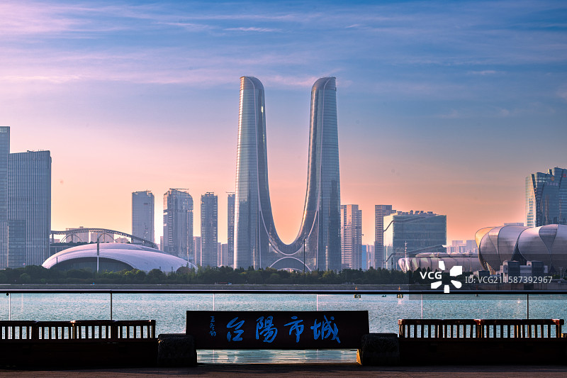 杭州城市阳台图片素材