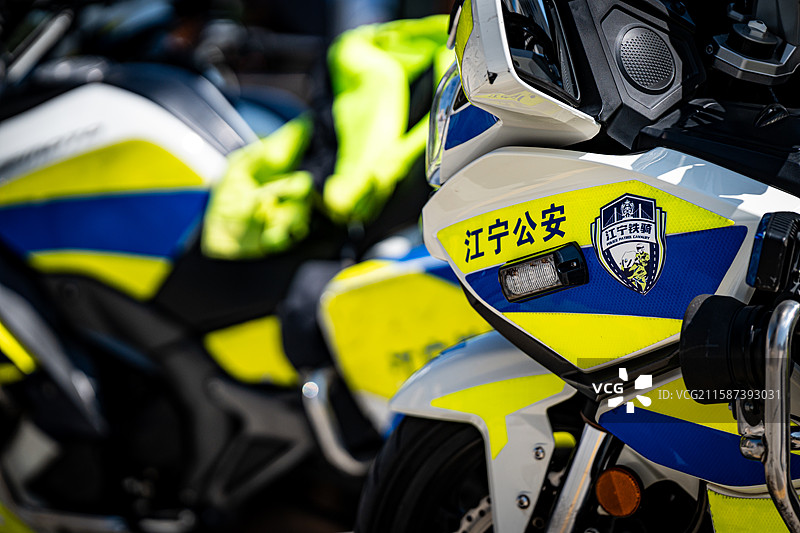 南京铁骑交警图片素材