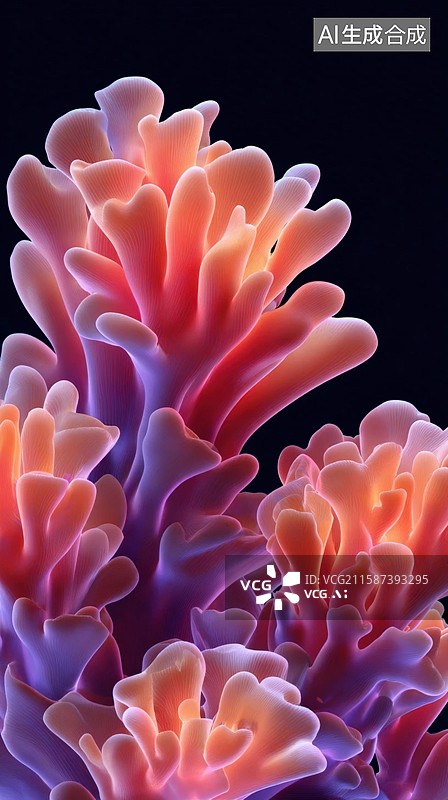 【AI数字艺术】抽象珊瑚状结构图片素材