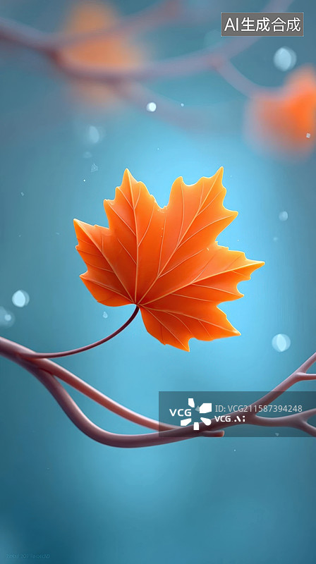 【AI数字艺术】秋日枫叶图片素材