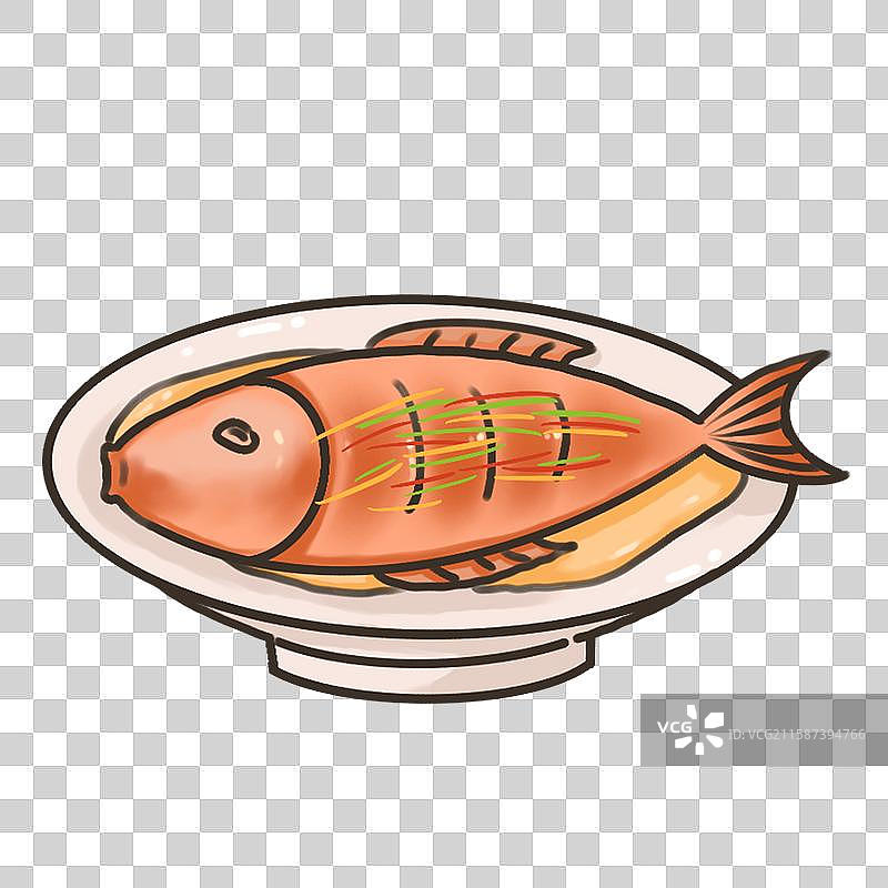 一盘蒸鱼免抠设计元素图片素材