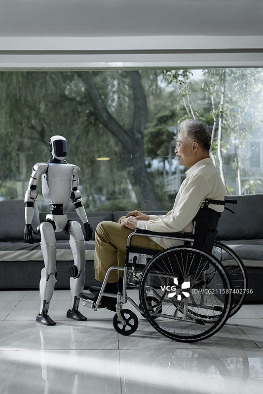 机器人智慧养老场景图片素材
