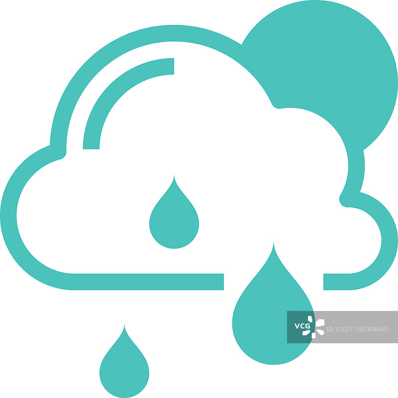 天气平面线条网页图标概念图片素材