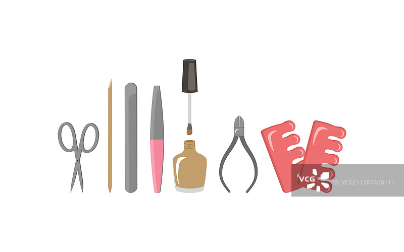 化妆品和美甲工具 指甲油 指甲图片素材