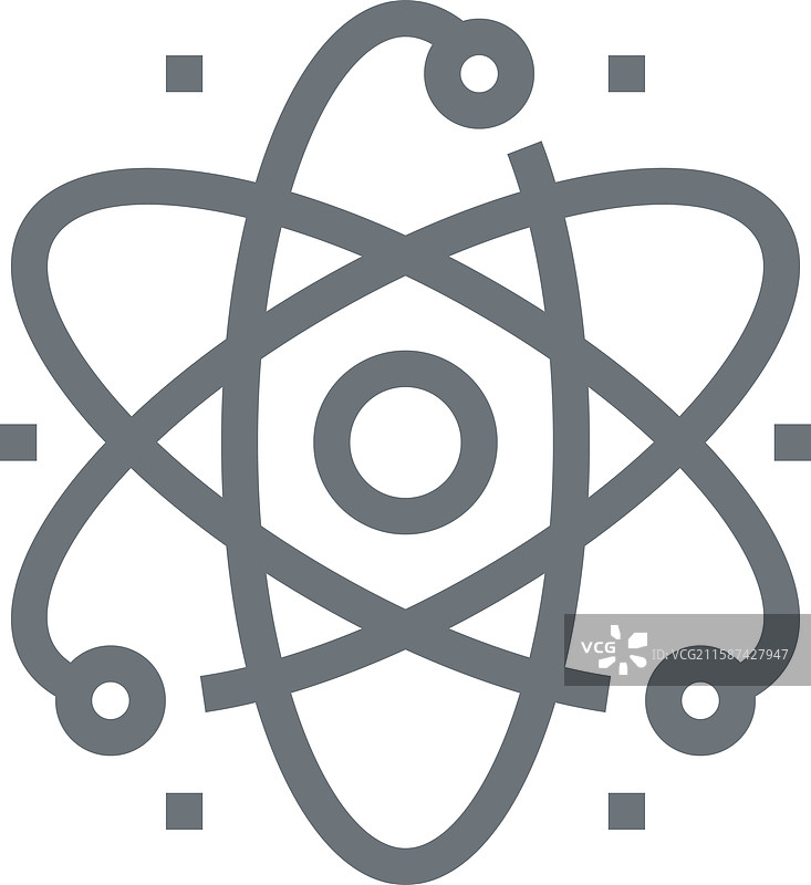 核能平面线条网页图标概念图片素材